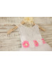 Ivory Lace Tulle Wedding Flower Girl Dress With Flower Sash